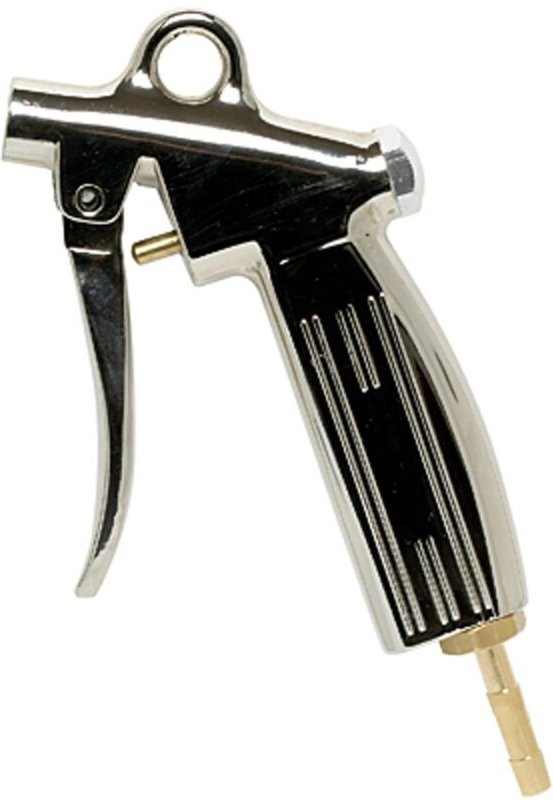 Blaspistole ohne Düse, Alu-Druckguss vernickelt, Tülle lw 13 - Riegler