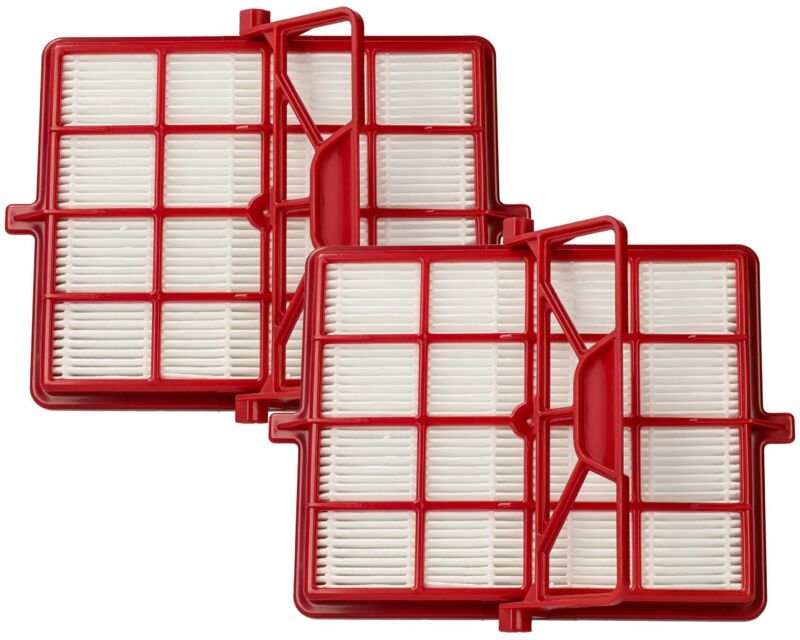 2x Staubsaugerfilter kompatibel mit Lux Intelligence S115 Staubsauger - HEPA-Aktivkohlefilter Rot Schwarz Weiß - Vhbw