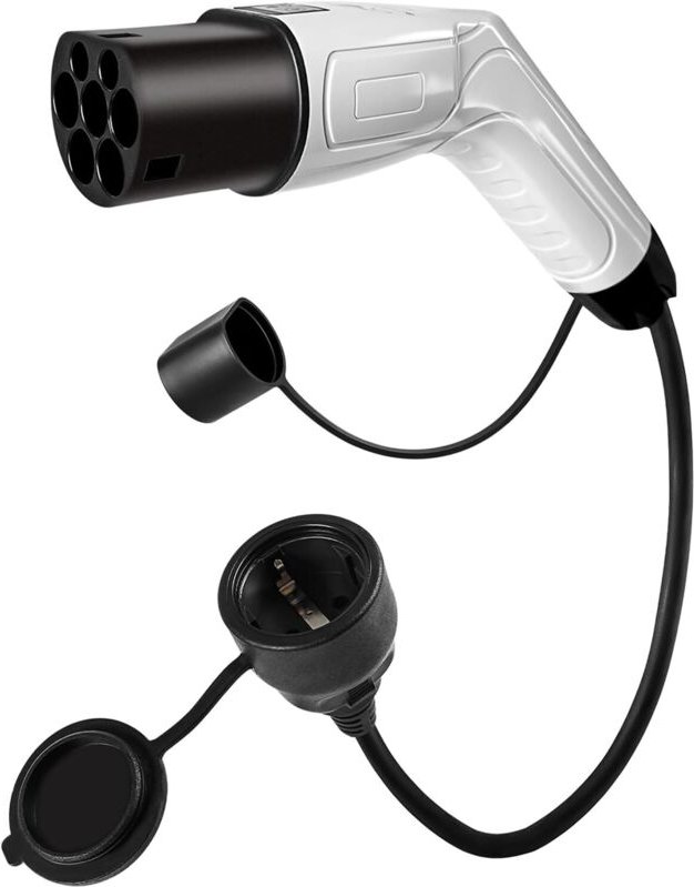 Typ2-auf-Schuko-Adapter, 1 Phase, 16 A, max. 250 V, 3,5 kW, IEC 62196 Typ 2-Kabeladapter für Elektrofahrzeuge für Elektr...