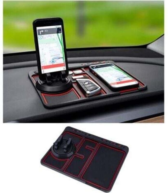 Thumbnail - Mumu - 4-in-1-Anti-Rutsch-Telefonmatte fürs Auto, Armaturenbrett-Telefonhalter mit temporärer Parkkarte, Nummernschild, ...