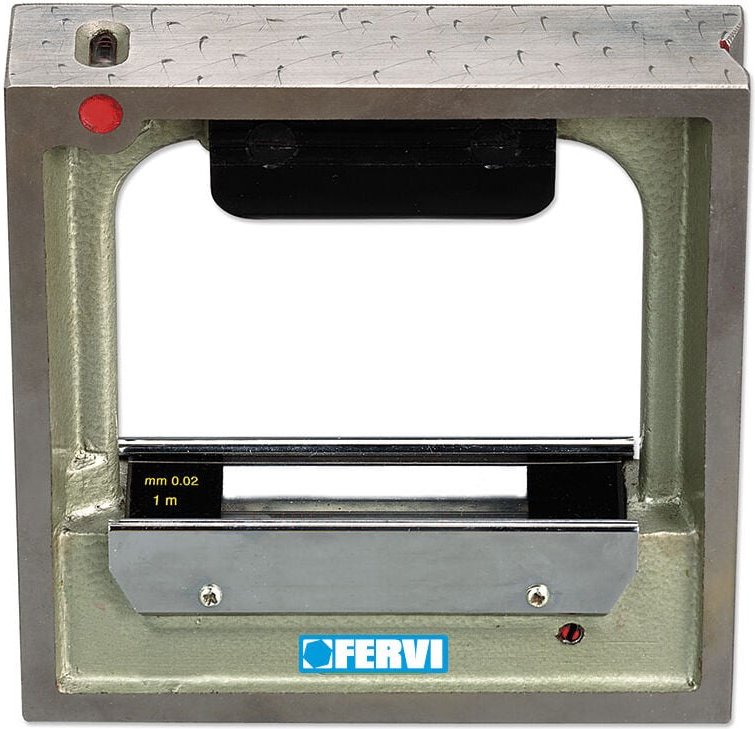 Fervi - Rektifizierte quadratische Wasserwaage 150 x 38 x 150 mm l150