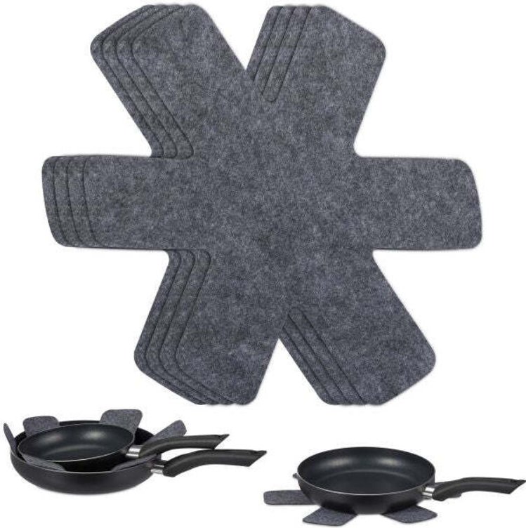 Pfannenabdeckungen aus filz 6er set