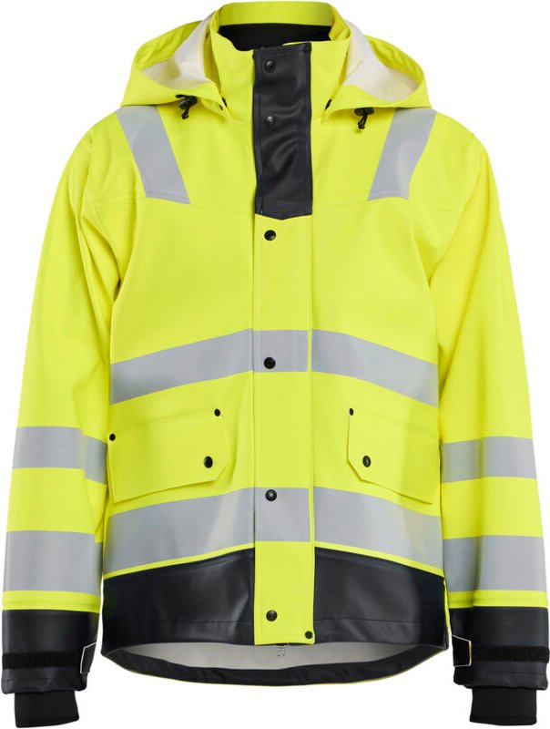 Hochsichtbare Regenjacke Stufe 3 4327 - Neon Gelb/Schwarz 4XL