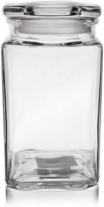 Northix - Square glass container with tight lid for storage 883928