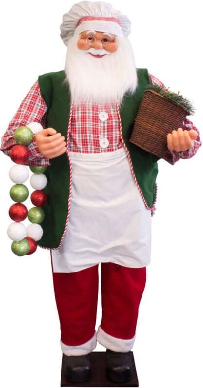 Cofi 1453 - Von Hand gefertigter Weihnachtsmann Koch 150cm - für die richtige Festtagsstimmung