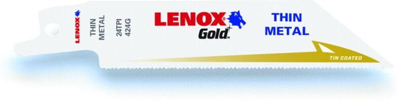 LENOX TiN-Säbelsägeblatt für Gips und Trockenbau 102 x 19 x 0,9mm 5 Stk