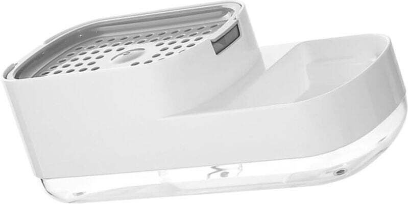 Dispensador de jabón líquido para lavavajillas, dispensador de jabón para fregadero, 2 en 1 con soporte para esponja (bl...