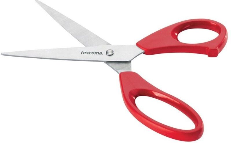 Haushaltsschere 'Presto' rot für gängige Materialien aus rostfreiem Stahl und Kunststoff mit Antihaftbeschichtung