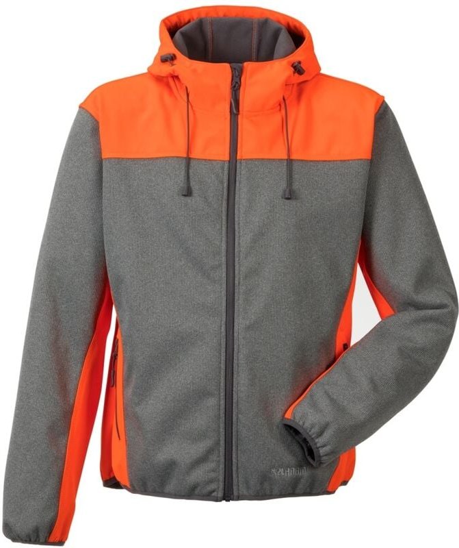 Kontrast Softshelljacke 3732 100% pes, Fb. grau/orange, Gr. xs - Planam