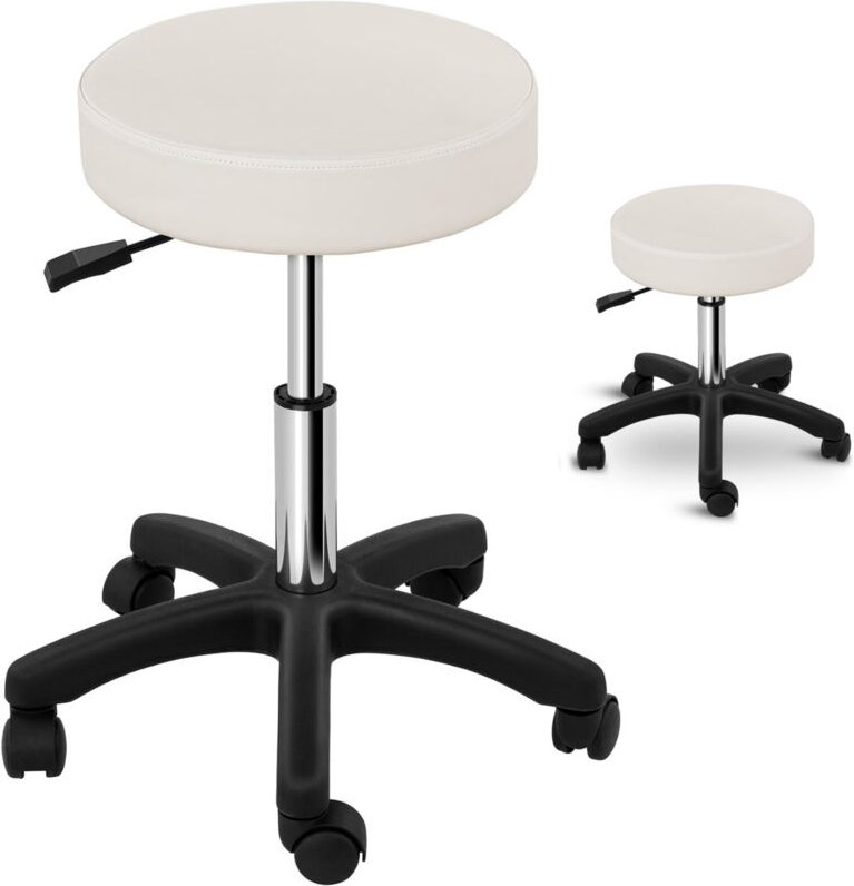 Rollhocker Bürohocker Drehhocker Praxishocker Arbeitshocker Hocker Gasfede Beige