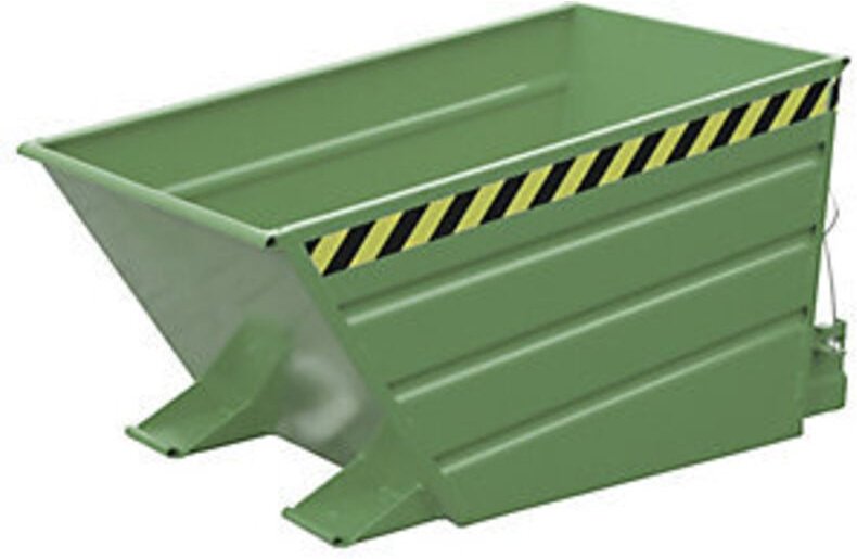 Bauer Kippbehälter mit Hebelverschluß VD 500, lackiert, Resedagrün
