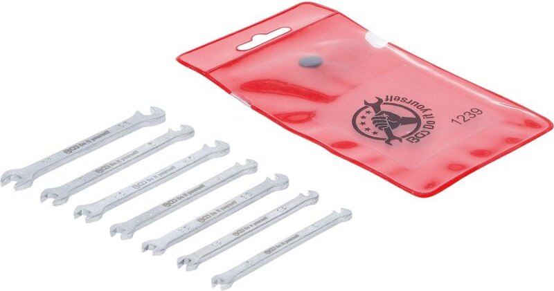 Doppel-Maulschlüssel-Satz Mini-Ausführung sw 3 - 5,5 mm 7-tlg.