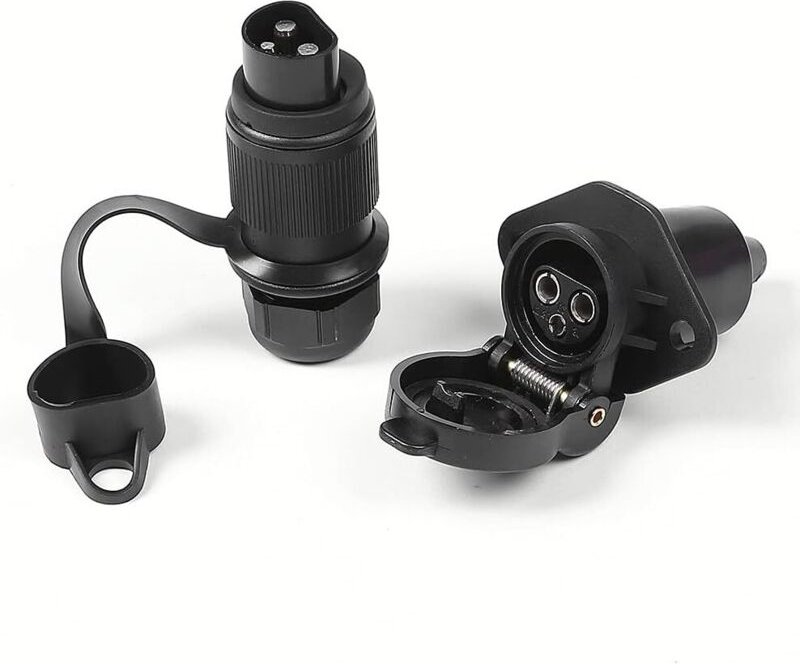 3-polige Anhängersteckdosen-Kits, männlich/weiblich, 12 V, 24 V, LKW-Anhängerkupplungsstecker, 3-polig, für landwirtscha...