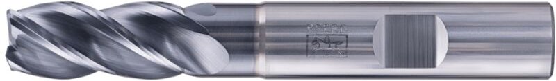 Vhm Eckfräser lang 4 Schneiden ø 12 mm Radius 1,0 mm TiAlN Schaft hb Universal Line Schruppen Schlichten Nuten - Pferd