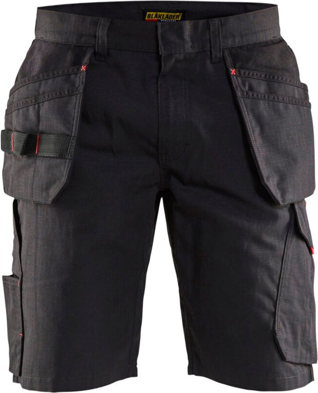 Arbeitsshorts mit schwebenden Taschen 1494 - Schwarz/Rot L - FR(46) - SE(C52) - Standards