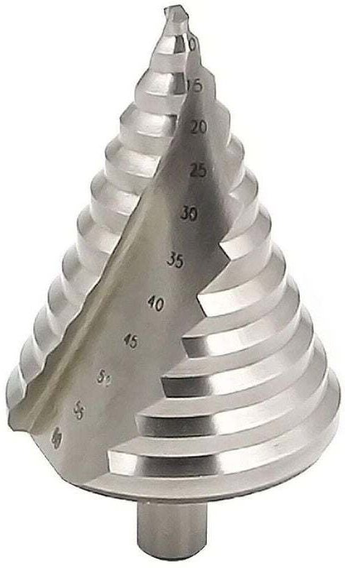 Thumbnail - Großes Set 6–60 mm HSS-Stufenkegelbohrer mit Spiralnuten in 12 Größen, Kobalt-Kegelbohrwerkzeug, Locherweiterung, Metall...