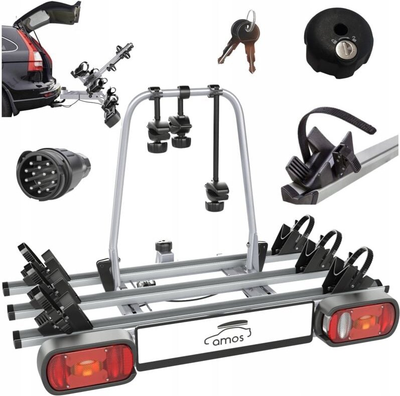 Amos Giro 3 Fahrradplattform für 3 Fahrräder -13 PIN