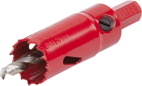 Bi-Metall-Lochsäge ø25 inkl. Schaft & Bohrer - 5464000 - Wolfcraft