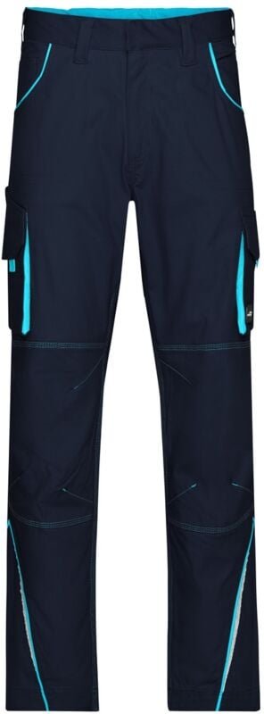 James&nicholson - Funktionelle Arbeitshose JN847 Gr. 62 navy/turquoise