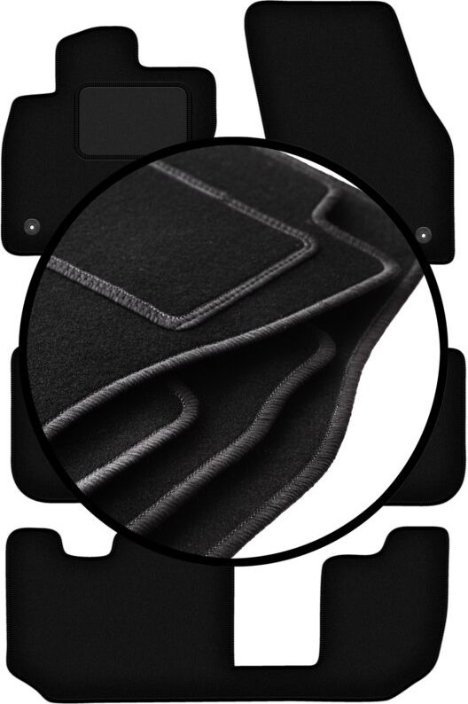 Komplettset Veloursmatten für: Skoda Kodiaq 7-Sitzer (2016-)