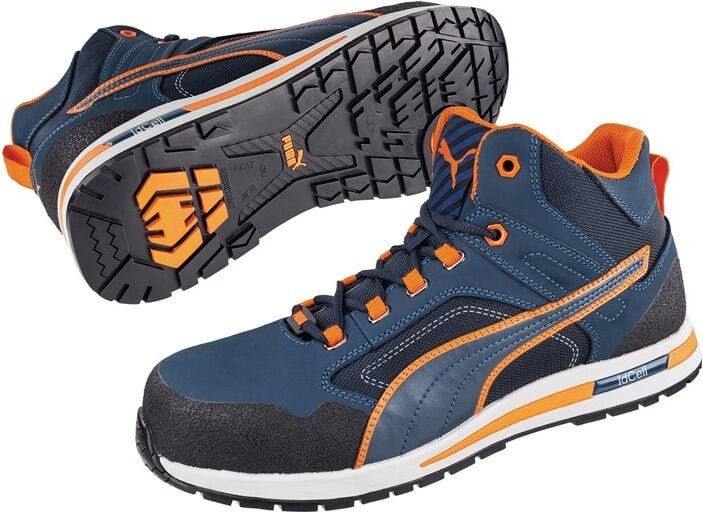 FP - Sicherheitsstiefel Crosstwist mid Gr.41 blau/orange S3 hro src din EN20345