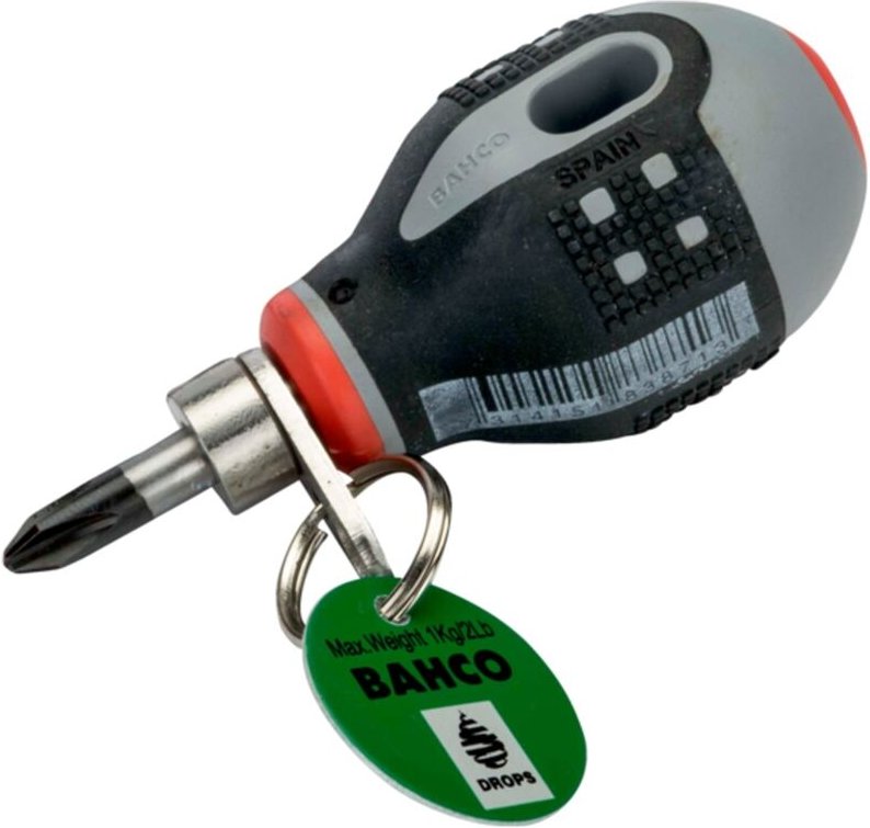 Thumbnail - Bahco Kurzer ERGO Phillips-Schraubendreher mit Sicherheitsspanner, PH2 x 25 mm