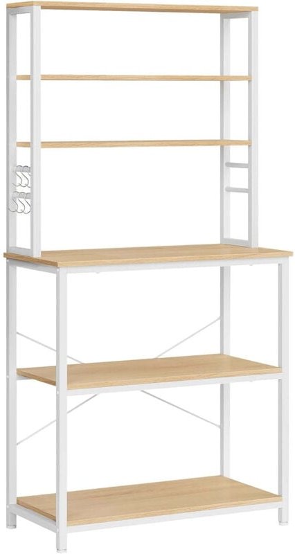 Verstellbares kuchenregal mit 6 ebenen und haken fur kleine raume