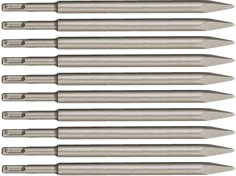 10 Stück SDS-plus Spitzmeißel Classic, Länge: 250 mm für Bohrhammer - Metabo