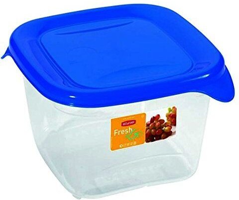 Curver - pojemnik na żywność 'fresh&go' kwadratowy 1,2l /niebieski/ transparentny