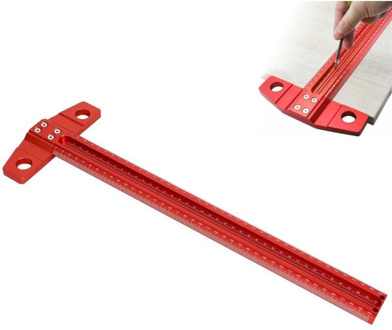 Präzisionswerkzeuge für die Holzbearbeitung, T-Lineal, Markierungslehre aus Aluminiumlegierung und Glas für die Holzbear...