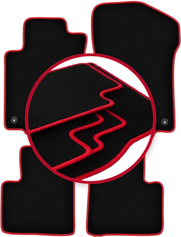 CARLUX-RED Autofußmatten für: Mercedes ML W164 SUV (2005-2011)