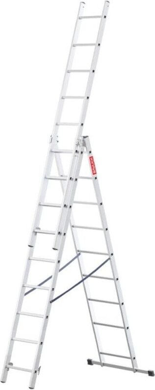 Aluminium-Multifunktionsleiter 3x9 Stufen, 3-in-1