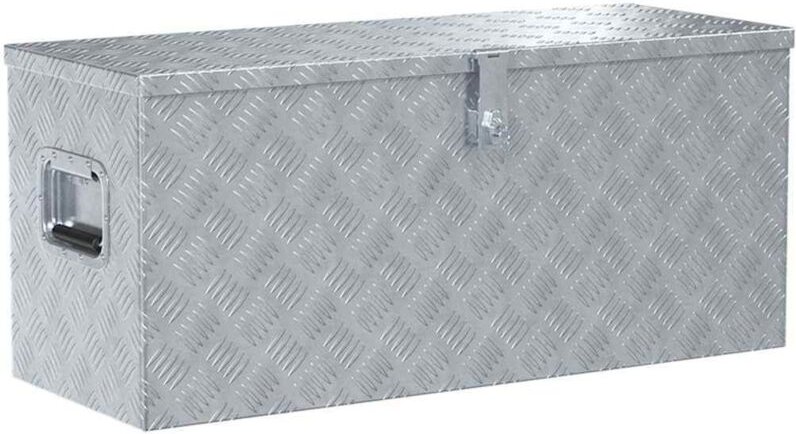 Aluminiumkiste 90,5×35×40 cm Silbern - Vidaxl