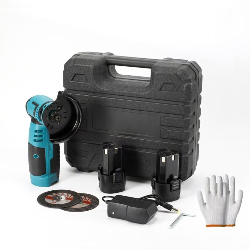 Winkelschleifer, 19500 U/min, 12 V, professioneller Akku-Winkelschleifer, Mini-Winkelschleifer mit 2 2,0-Ah-Akkus, Mini-...