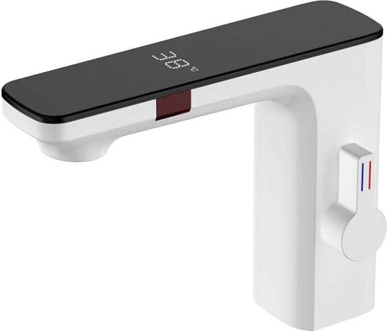 Smart Sensor Spültischarmatur, Mischbatterie für Warm- und Kaltwasser, berührungsloser automatischer Wasserhahn (1/2 Zol...