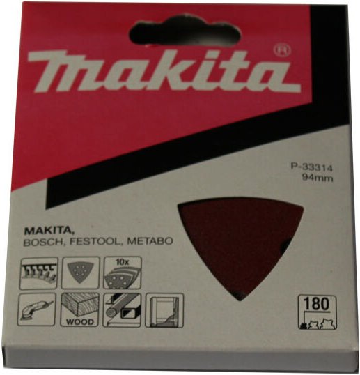 Schleifpapier 94 mm, K180, 10 Stk., High Quality K180 • 94 x 94 x 94 mm • Rot • 10 Stück • Holz / Bauplatten / Metall • ...