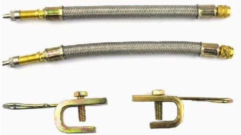 2er-Pack Reifenventilverlängerung, Reifenventilverlängerung für LKW-, Bus- und Anhängerreifen, 18 cm, Zubehör für Outdoo...