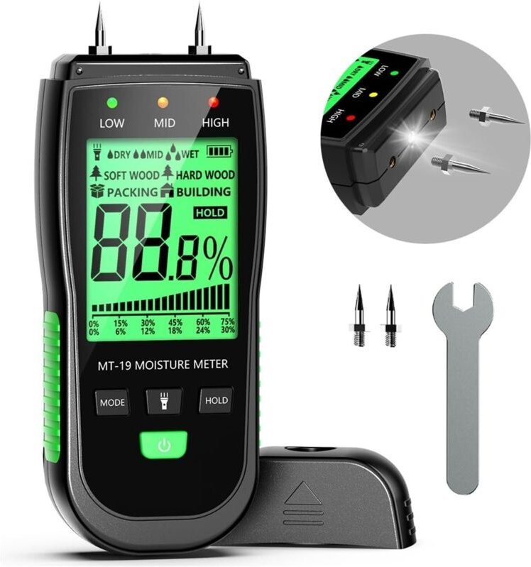 Feuchtigkeitsdetektor, Holzfeuchtemessgerät, digitales Feuchtigkeitsmessgerät, Wandhygrometer