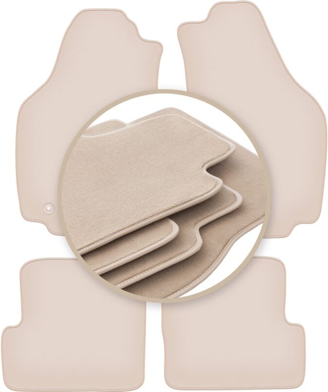 Beige PREMIUM-Matten für: Lancia Ypsilon II Fließheck 2003-2011