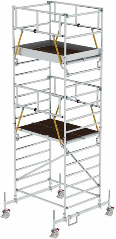 MUNK Rollgerüst SG mit Doppelplattform 1,35x1,80m Plattform 6,66m AH