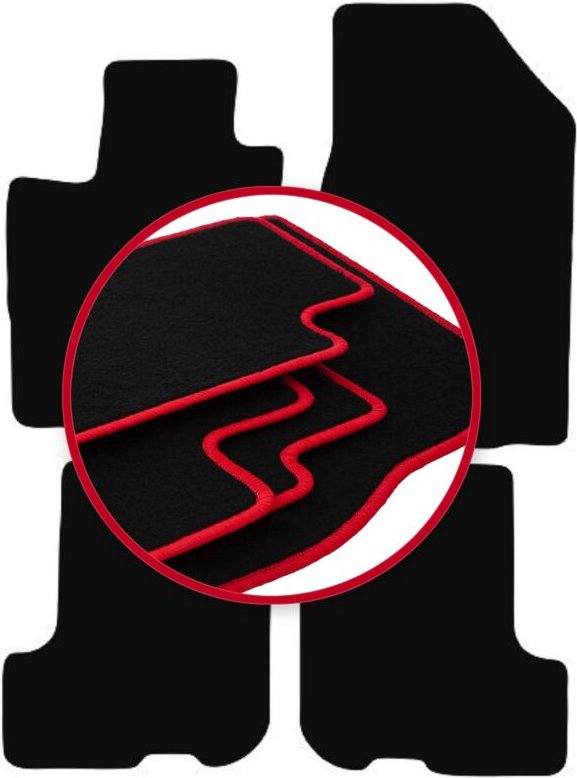 CARLUX-RED Autofußmatten für: Dacia Sandero II FL Fließheck (2018-2021)