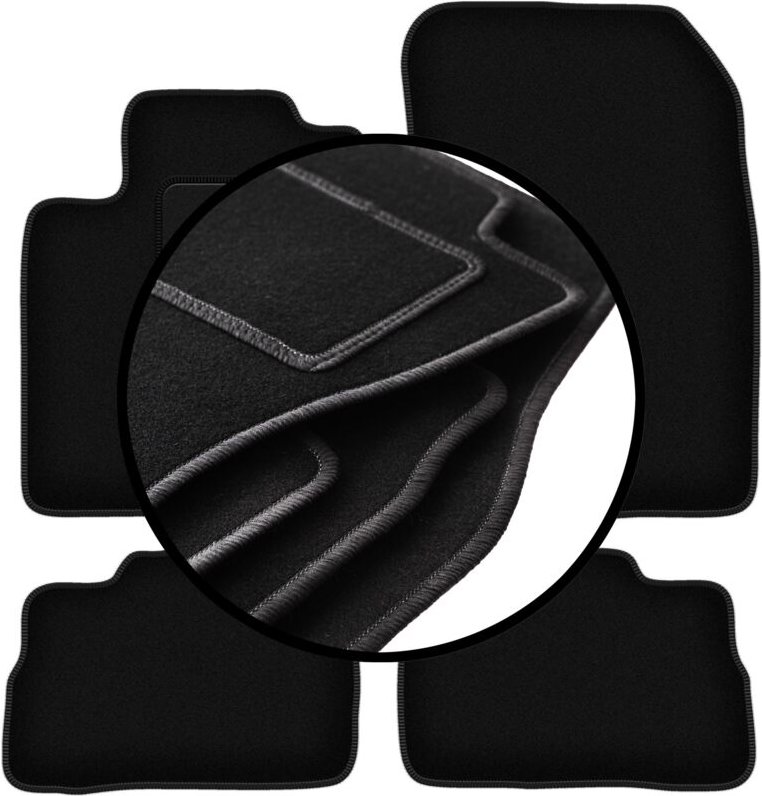 Komplettset Veloursmatten für: Suzuki Kizashi Limousine (2009-2014)