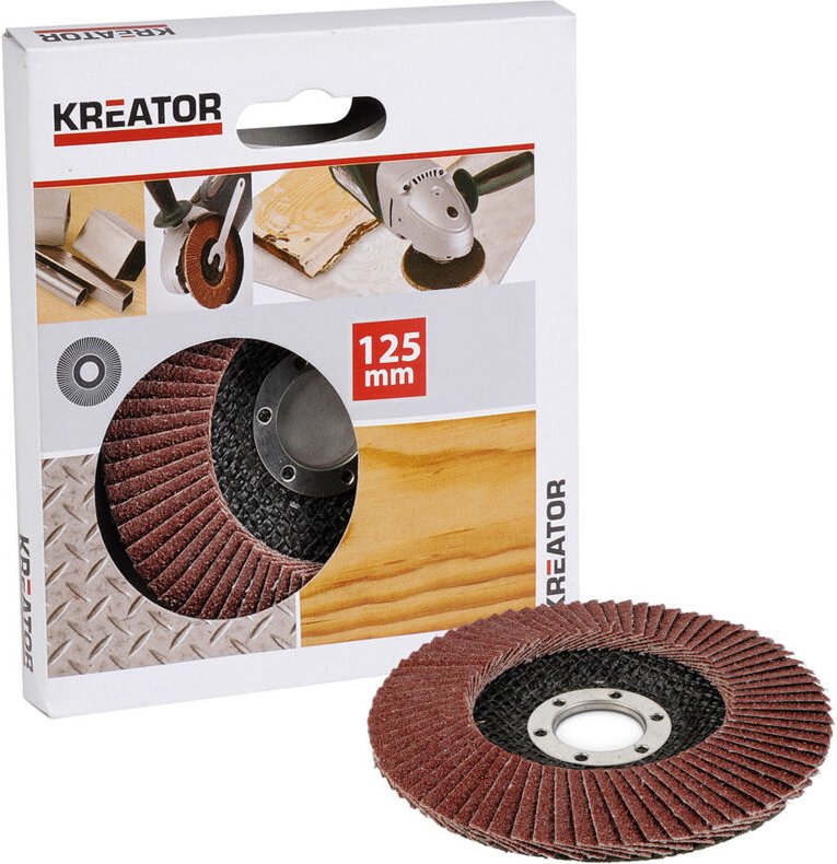 Korund-Fächerscheibe - Korn 40 - Ø 125 mm Kreator