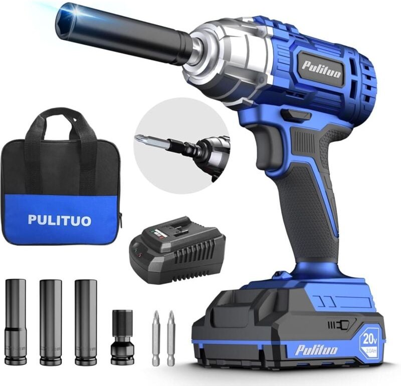 PULITUO 1/2 Zoll Akku-Schlagschrauber, Gelb