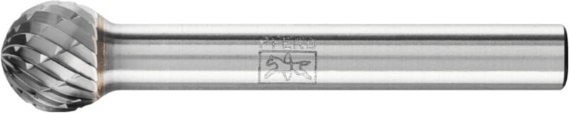 PFERD Hartmetall Frässtift Kugel KUD Ø 10x09 mm Schaft-Ø 6 mm Z3P universal mittel kreuzverzahnt