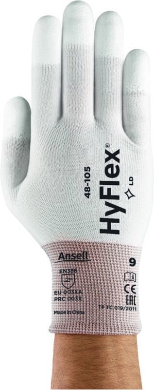Handschuh HyFlex 48-105,weiß, Gr. 8 - Ansell