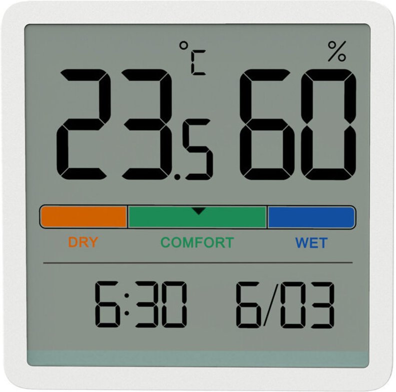 Temperatur- und Feuchtigkeitsmonitor, 3-in-1-Temperaturtester, Digitalanzeige, Thermometer