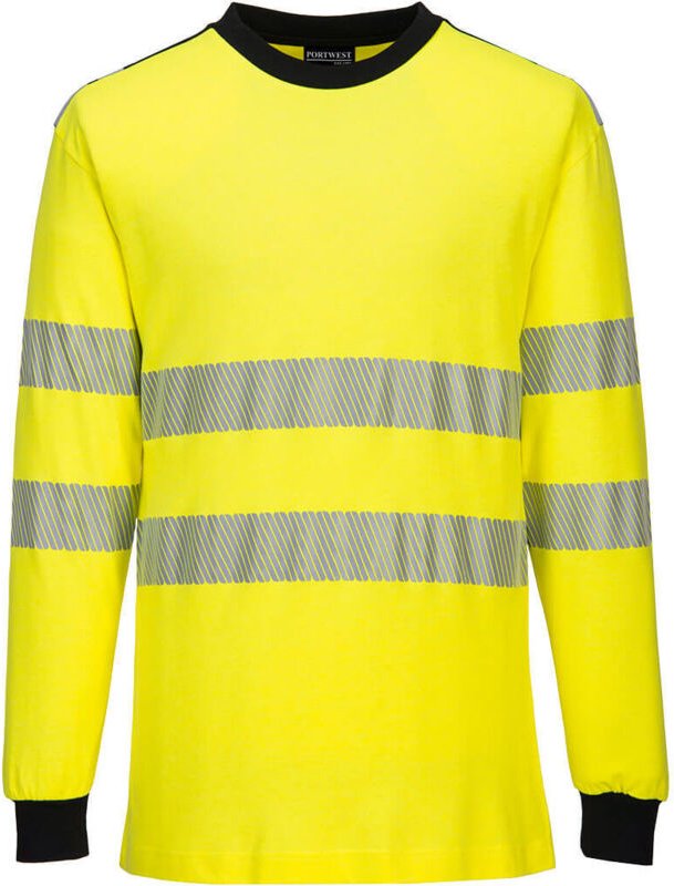 Hi-Vis Flamme Widerstand T-Shirt WX3 Gelb/Schwarz S