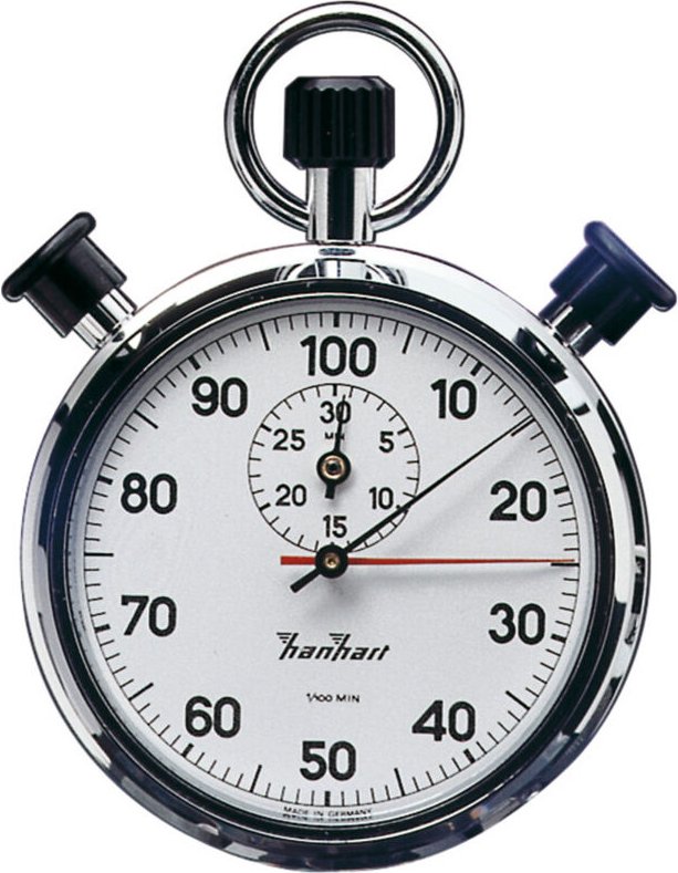 Präzisions-Dopp.-Stoppuhr 1/100-Min. 30Min. Hanhart