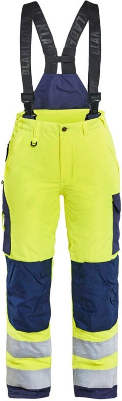 Arbeits-Hosenträger für den Winter, hohe Sichtbarkeit, Damen 7885 – Neon-Gelb/Navy 2XL – FR(50) – SE(C48) – Normen